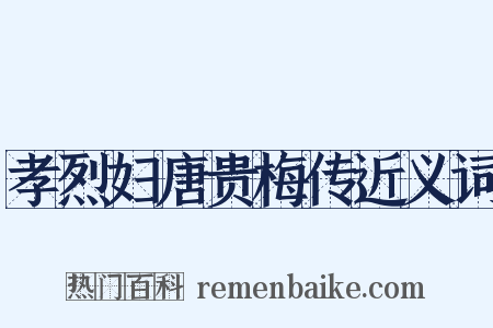孝烈妇唐贵梅传近义词是什么意思的图片